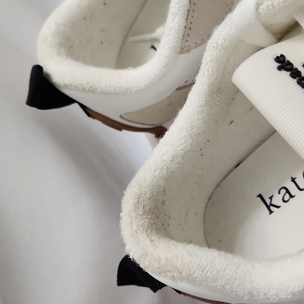 Kate Spade New York K As In Kate Leather Terry Cloth Sneakers (W Size 9) - Picture 13 of 13
